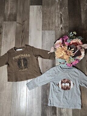 Amy Coe & Old Navy Boys Long‑Sleeve Football Tops 2‑Pack – 18m/18–24m